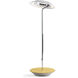 Royyo 17.4 inch 11.00 watt Chrome with Honeydew Felt Desk Lamp Portable Light